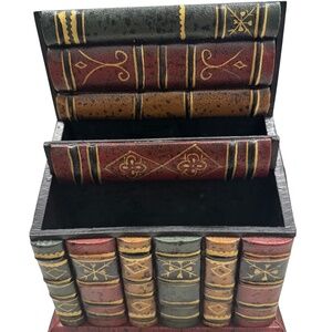 Vintage Old  Book style , Desk Organizer , Bill, Letter Holder Library Decor